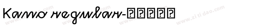 Kano regular字体转换